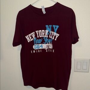 NYC Graphic Maroon T-Shirt